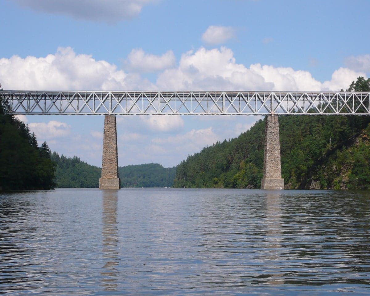 Ponte ferroviario sul fiume Moldava, Repubblica Ceca