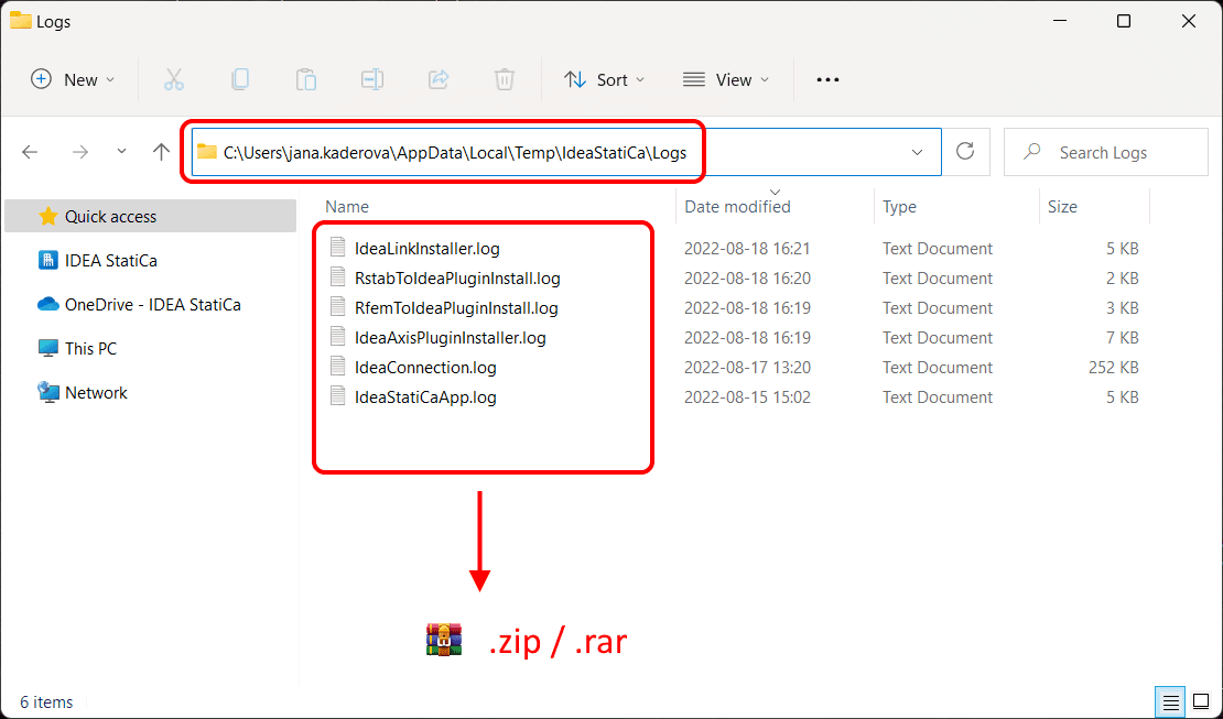 How to send the diagnostic (log) files