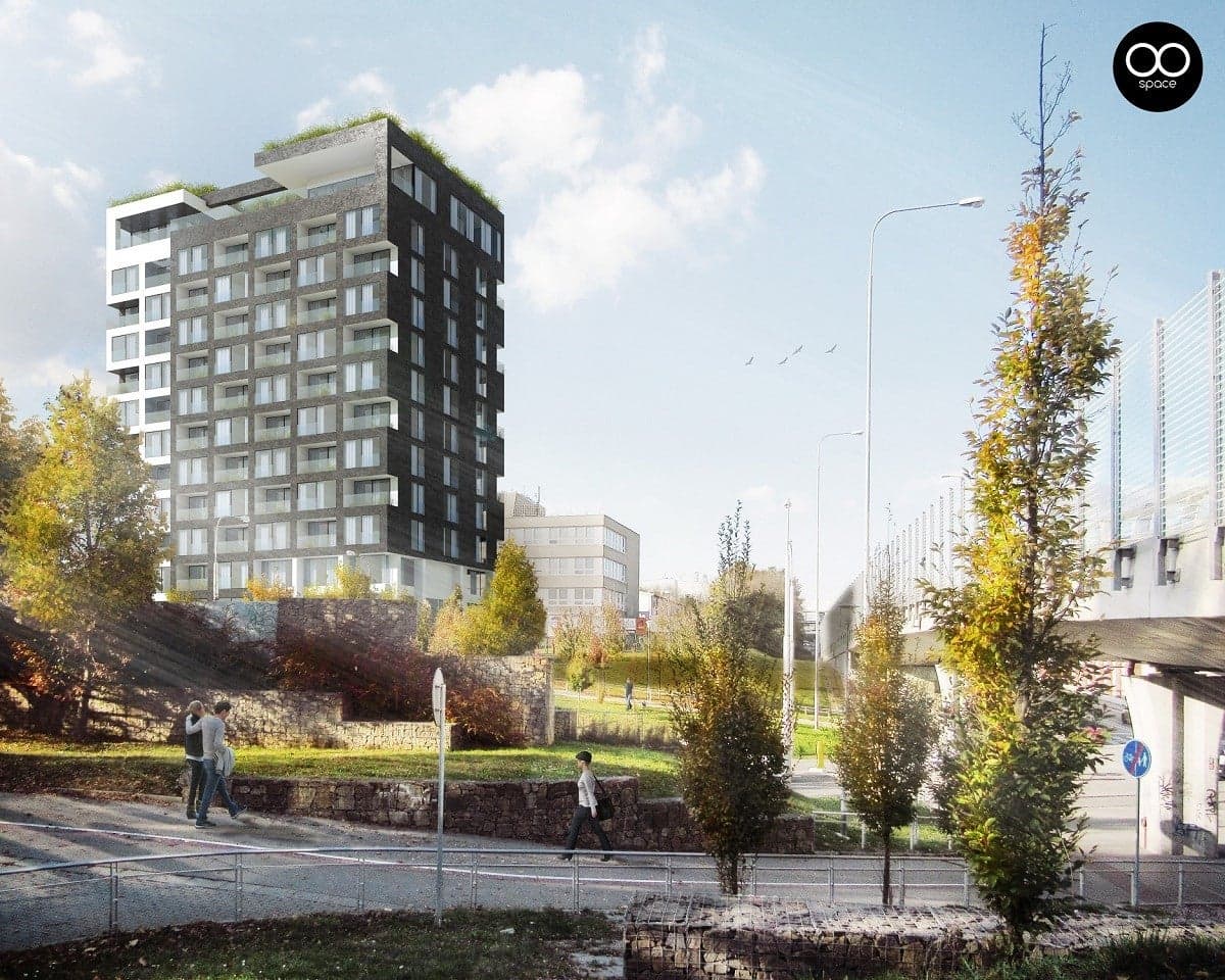 Struttura in calcestruzzo armato di un edificio multifunzionale